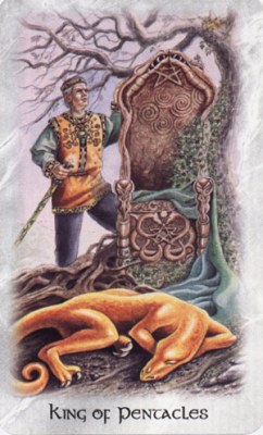 Celtic Dragon Tarot. Аркан Король Денариев.