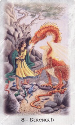 Celtic Dragon Tarot. Аркан VIII (XI) Сила.