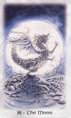 Celtic Dragon Tarot. Аркан XVIII Луна.