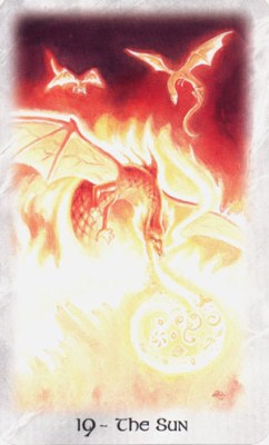 Celtic Dragon Tarot. Аркан XIX Солнце.