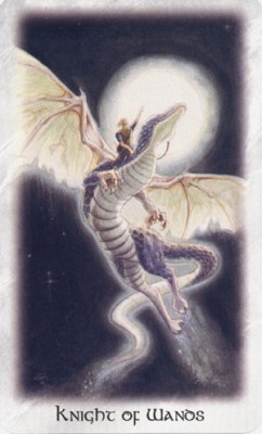 Celtic Dragon Tarot. Аркан Рыцарь Жезлов.