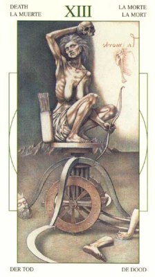 Leonardo da Vinci Tarot. Аркан XIII Смерть.