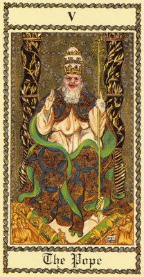 The Medieval Scapini Tarot. Аркан V Первосвященник.