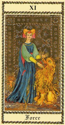 The Medieval Scapini Tarot. Аркан VIII (XI) Сила.
