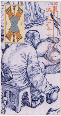 Tarot of the III Millennium. Аркан Девятка Жезлов.