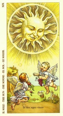 The Tarot of Durer. Аркан XIX Солнце.