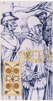 Tarot of the III Millennium. Аркан Четверка Денариев.